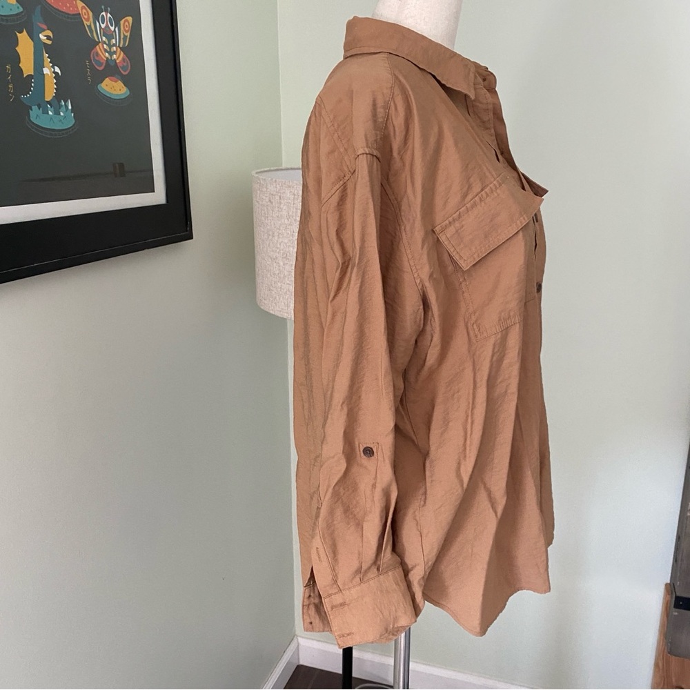Banana republic safari Utility Button Up Shirt size S petite oversized - Picture 2 of 6
